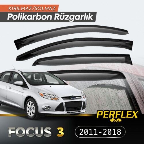 Ford Focus 3 2011-2018 (6 Parça) Cam Rüzgarlığı V2 Mugen