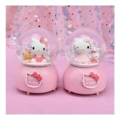 Hello Kitty Işıklı Müzikli Kar Küresi Orta Boy Model 1